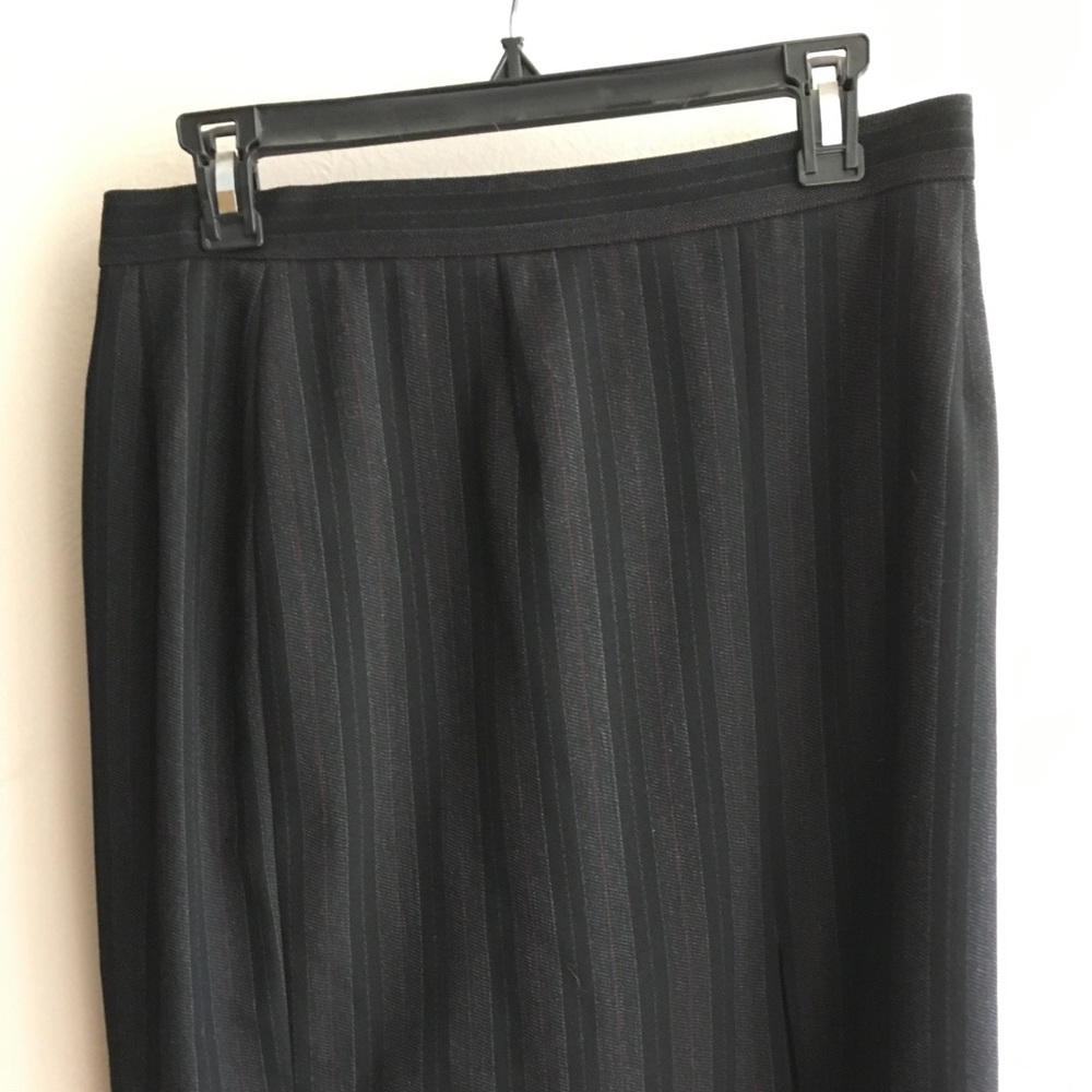 DKNY black pinstripe pencil skirt